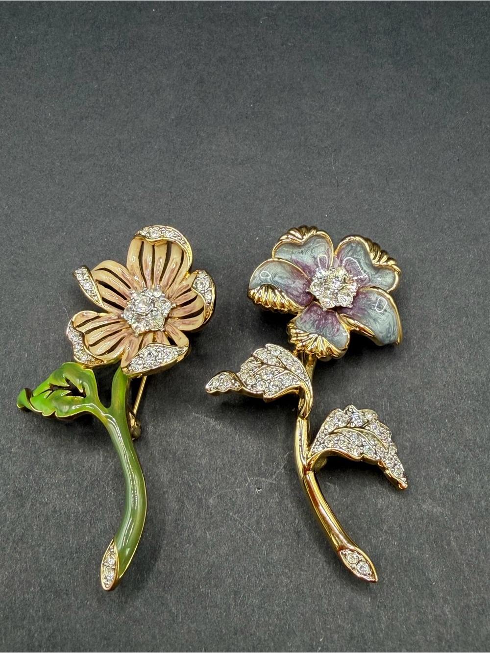 Nolan Miller Vintage Country Garden Flower Brooch Se